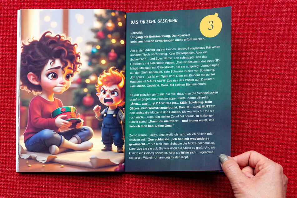 Held des Adventskalenderbuches ist das kleine Teufelchen Zorno, das seinem Namen alle Ehre macht.