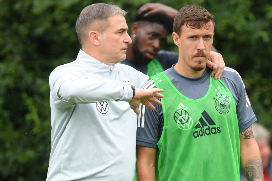 Olympia-Trainer Stefan Kuntz (58, l.) beim Abschlusstraining mit Max Kruse (33): Unions Topscorer hat sich erneut ausführlich zum Thema Rassismus geäußert.