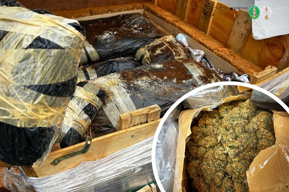 Die Cannabis-Verpackungen wurden unter Baumaterialien in Containern versteckt.