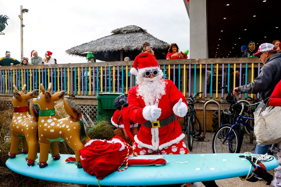 Surfing Santas was created a joke in 2009, but has now become a yearly event drawing huge crowds.