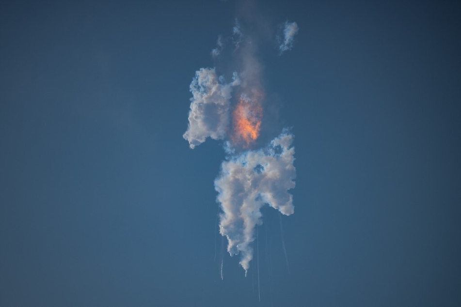 The SpaceX Starship explodes after launch for a flight test from Starbase in Boca Chica, Texas, on April 20, 2023.