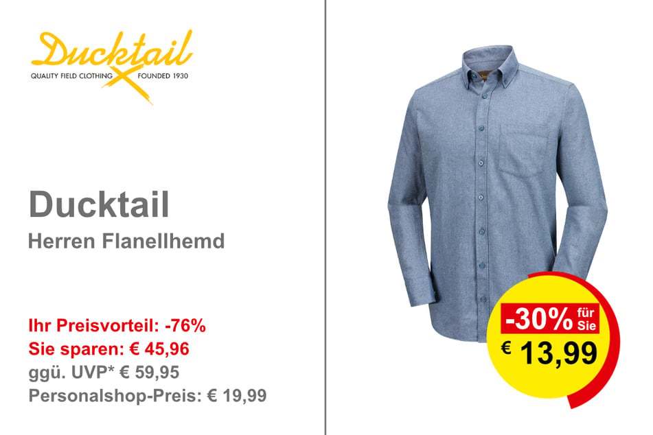 Ducktail Herren Flanellhemd
