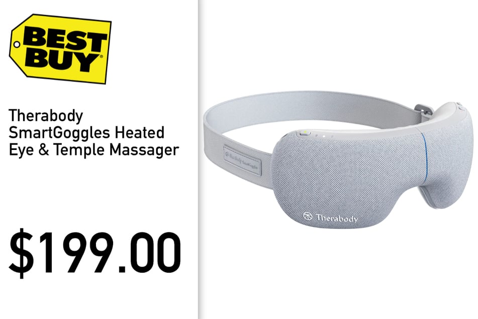 The Therabody SmartGoggles Heated Eye &amp; Temple Massager.