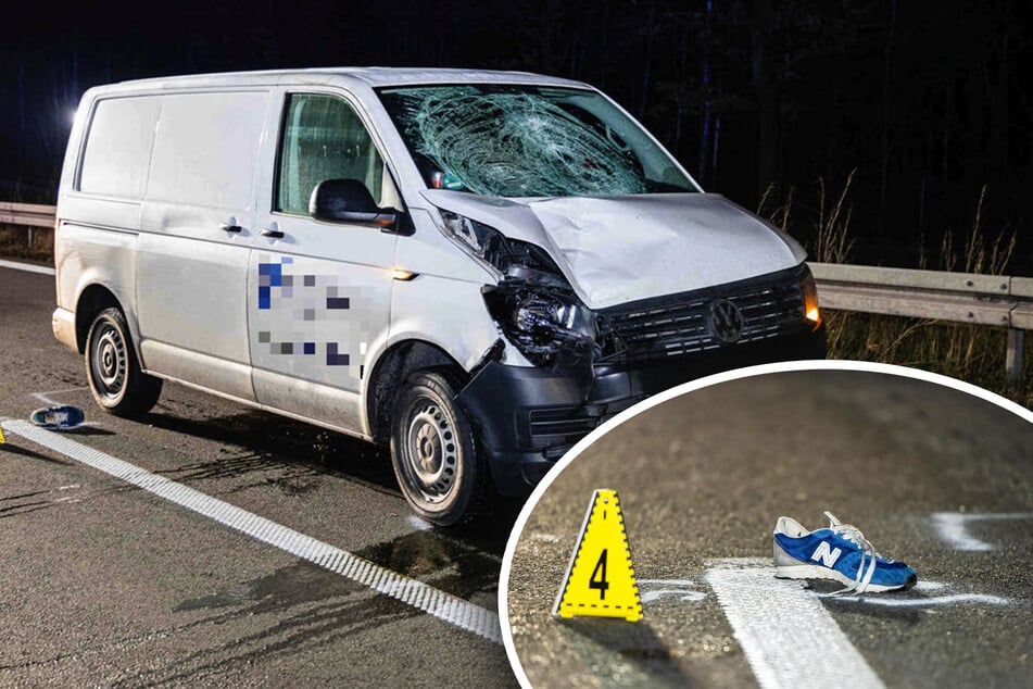 Unfall A4: Ein Toter nach schwerem Unfall auf der A4: Transporter kracht in Fußgänger