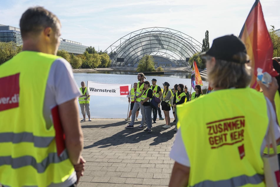 Schon Ende August sorgte ver.di für einen Warnstreik bei der Leipziger Messe.