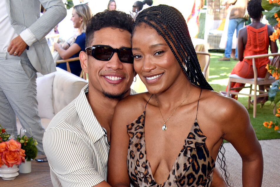 Keke Palmer is seeking sole custody of her eight-month-old baby boy, whom she shares with Darius Jackson (r).