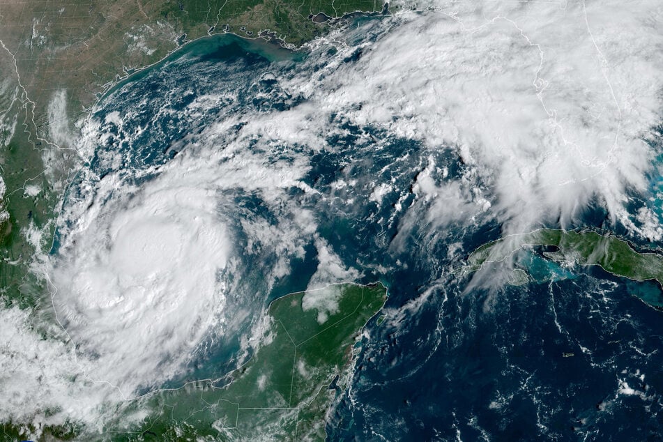 A satellite image shows Tropical Storm Milton intensifying in the Gulf of Mexico and on track to become a hurricane before its expected landfall in Florida.