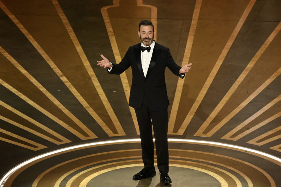 Jimmy Kimmel speaks on stage during the 95th Annual Academy Awards at the Dolby Theatre in Hollywood, California, on March 12, 2023.