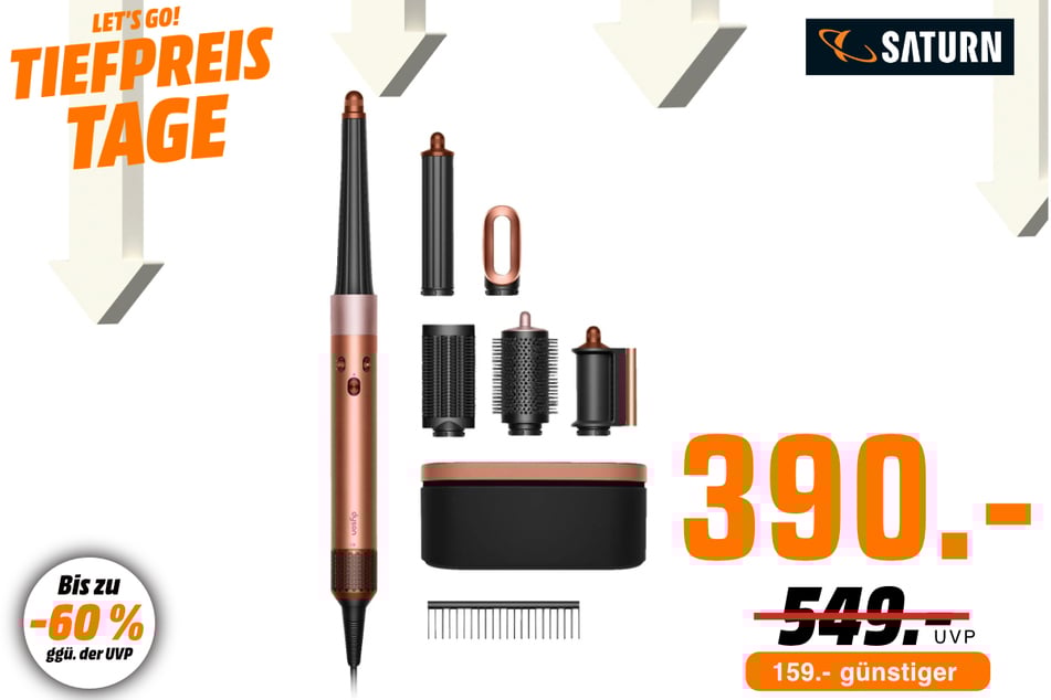 Dyson Airwrap i.d. für 390 statt 549 Euro.