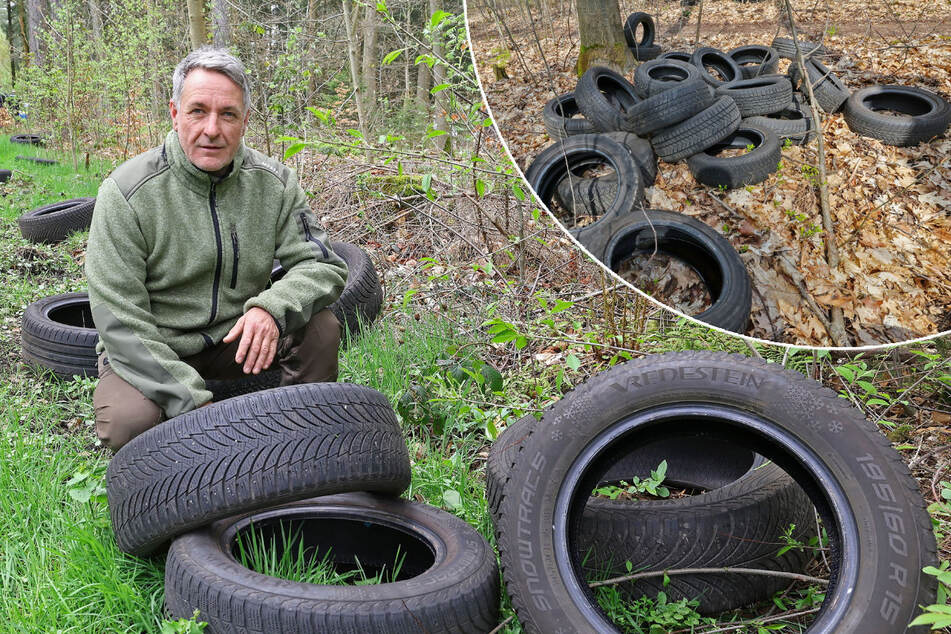 Förster entsetzt: Über 100 Reifen in sächsischem Wald entsorgt!