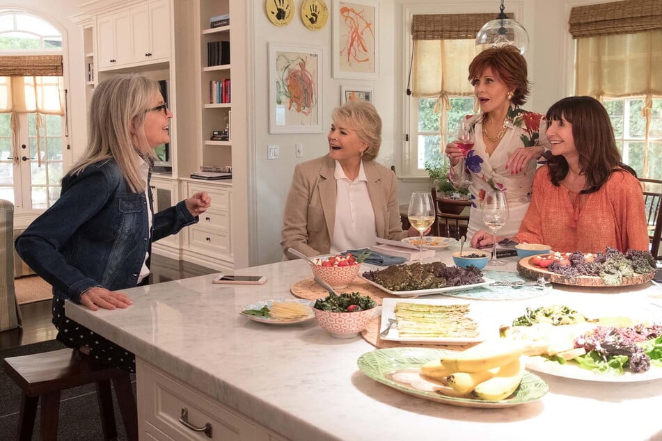 Der "Book Club" besteht aus Diane Keaton (77, v.l.n.r.), Candice Bergen (77), Jane Fonda (85), Mary Steenburgen (70).