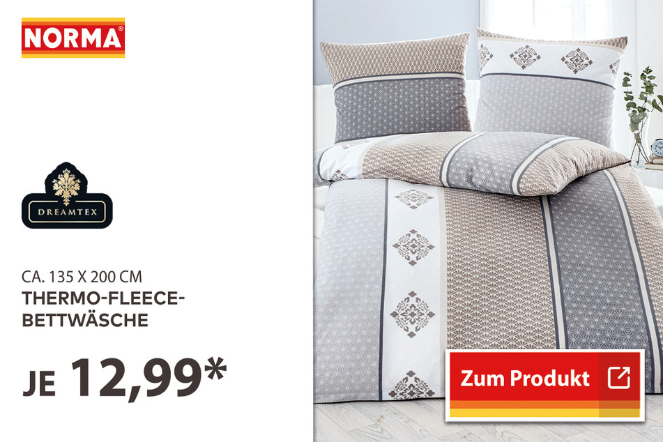 Thermo-Fleece-Bettwäsche für 12,99 Euro.