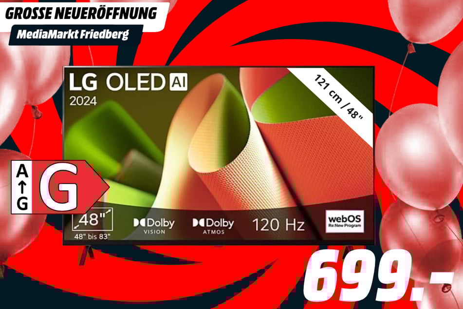 48-Zoll LG-Fernseher OLED48B49LA für 699 Euro.
