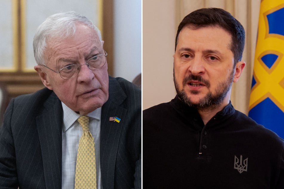 President Volodymyr Zelensky (r.) said he will meet US envoy Keith Kellogg on Thursday and that he hopes for "constructive" work with the US.