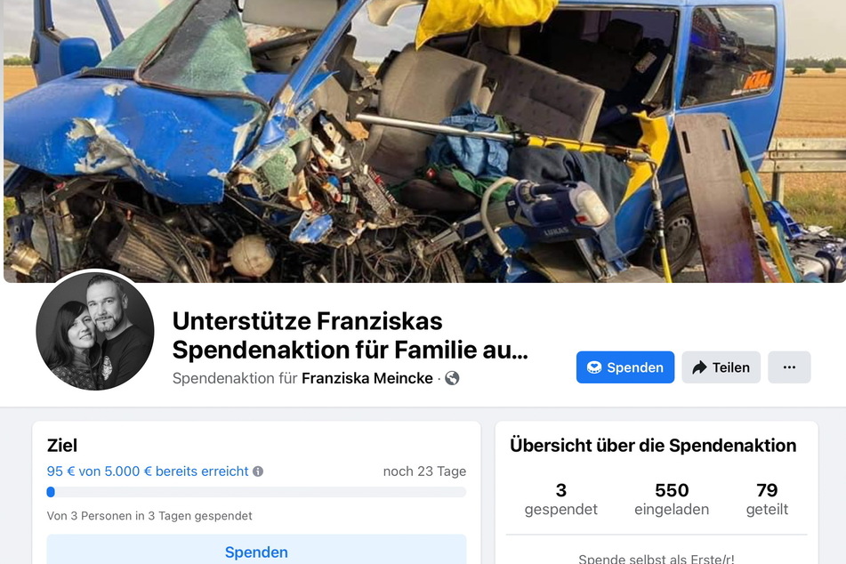 Auf Facebook startete Franziska Meincke (35) einen Spendenaufruf. Die Spenden werden auf das dort angegebene Paypal-Konto überwiesen.