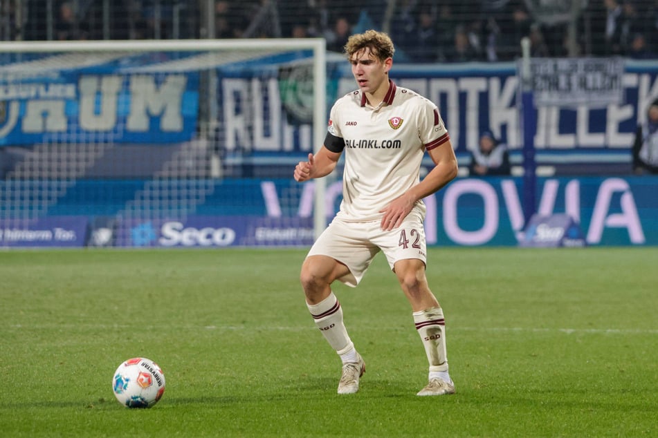 Dynamos Friedrich Müller (19) gab im Spiel gegen den VfL Bochum sein Zweitliga-Debüt für die SGD-Profis.