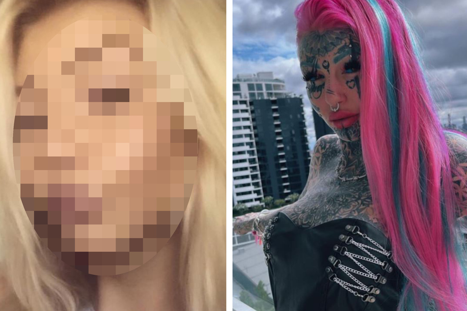 "Dragon Girl" Amber Luke zeigt ihr wahres Gesicht: So sah sie ohne Tattoos aus