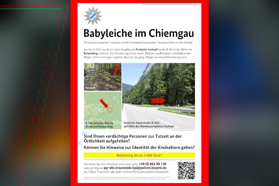 Mit diesem Fahndungsplakat bitten die Ermittler um die Hilfe der Bevölkerung.