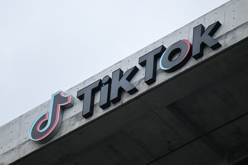 The TikTok logo is displayed on the Social Media App Company Office in Culver City, California.