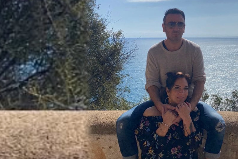Ennesto Monté (46) und Danni Büchner (43) während Ennestos Besuch auf Mallorca.