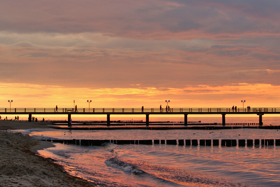 Der Strand von Kühlungsborn in der Nähe von Rostock.
