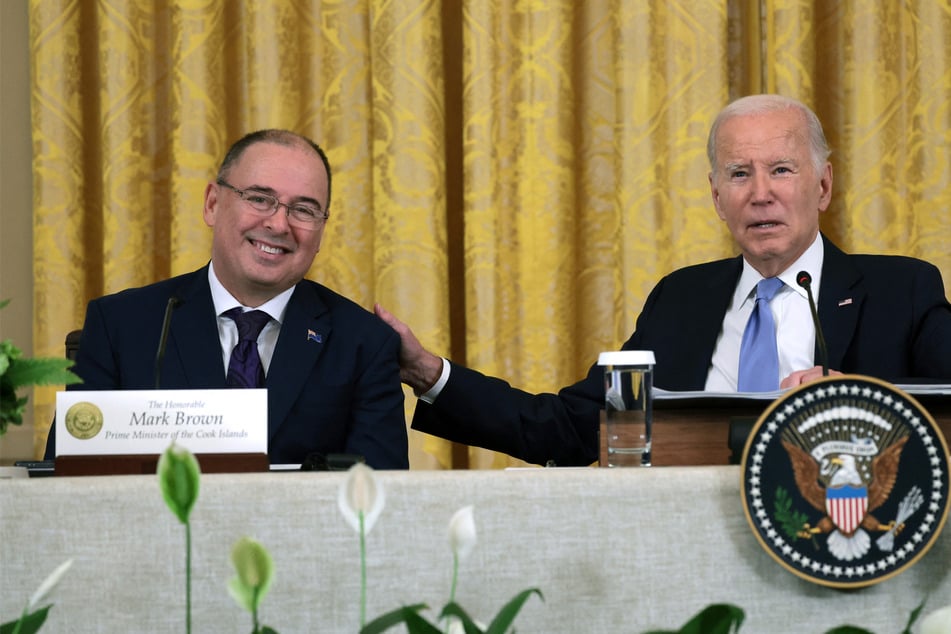 President Biden (r.) announced Monday that the US now officially recognizes the Pacific nations of Cook Islands and Niue.