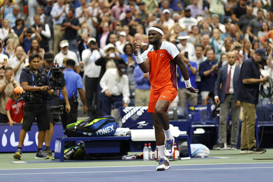 Frances Tiafoe defeated Andrey Rublev on Wednesday, moving on to the US Open semifinals.