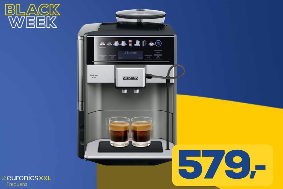 Siemens-Kaffeevollautomat TE655503DE EQ6 plus s500
für 579 Euro.
