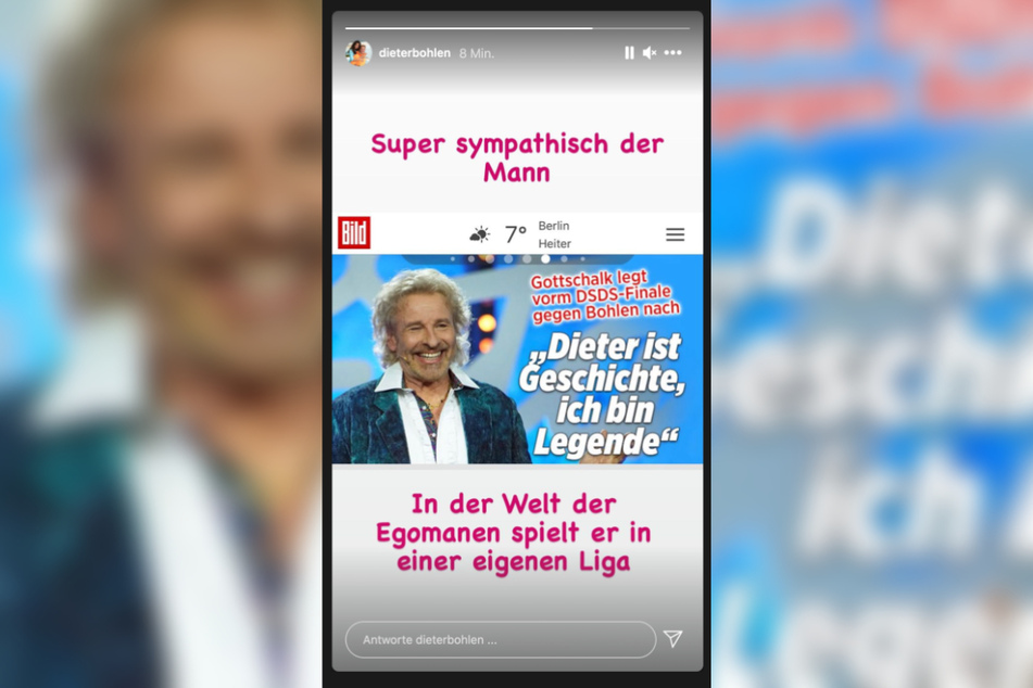 Kurz vorm DSDS-Finale hat Dieter Bohlen (67) auf Instagram gegen seinen Jury-Nachfolger geschossen.