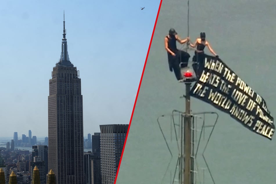 The pair was arrested after their wild stunt atop the Empire State Building.