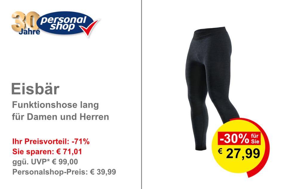 Eisbär Funktionshose lang für Damen und Herren