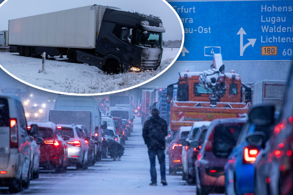 Unfall A4: Mega-Stau auf A4 in Sachsen: Laster blockiert Autobahn!
