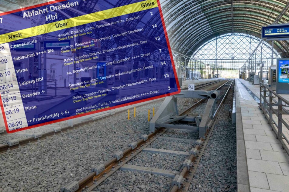 Dresden: Deutsche Bahn: Lokführer-Streik auch in Dresden - Heute fährt (so gut wie) nix!
