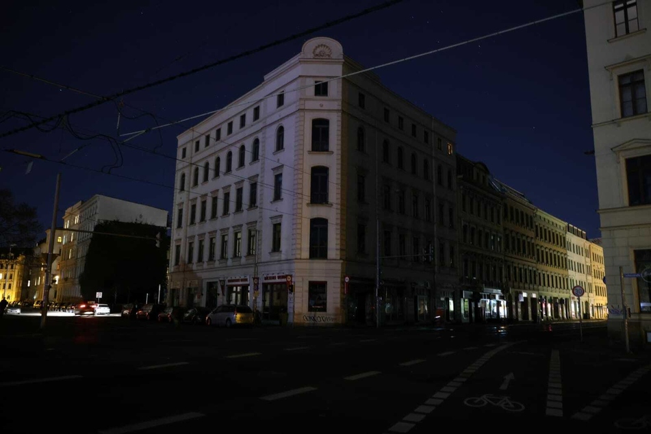Im Leipziger Waldstraßenviertel fiel am Montag der Strom aus.