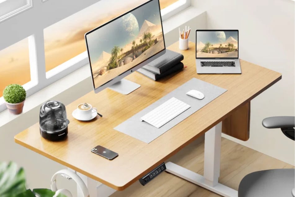 This standing desk on sale makes long home office hours feel like a breeze