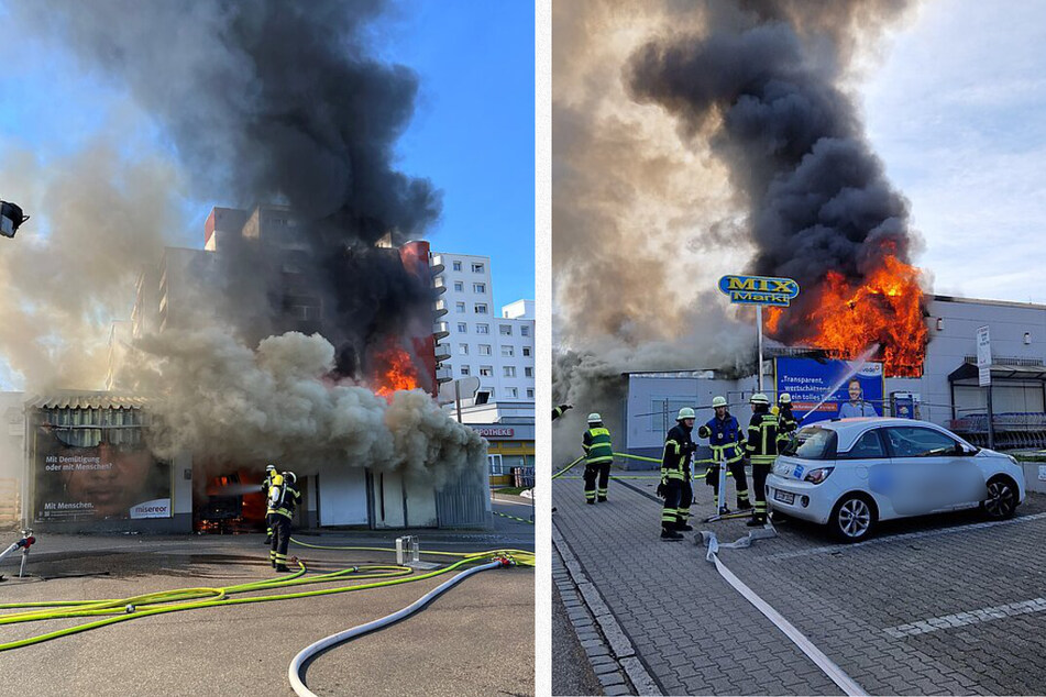 Vollen Einsatz gegen die Flammen musste die Pforzheimer Feuerwehr bei einem Fahrzeugbrand unter Beweis stellen.