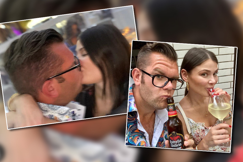 Guten Freunden gibt man ein Küsschen: Dennis und Stefanie scheinen sich prächtig zu verstehen.