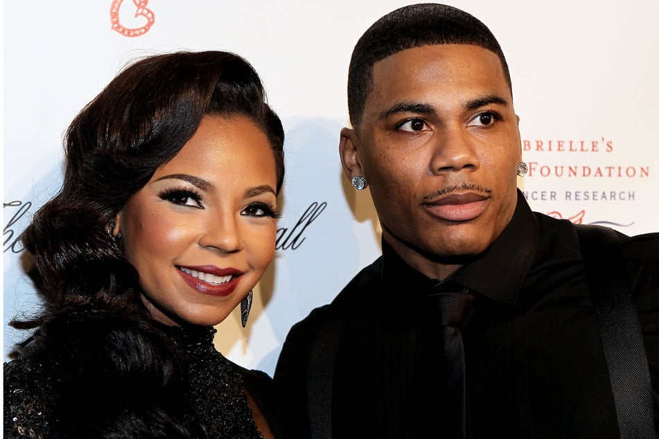 Ashanti and Nelly (r.) welcomed their first child together, a boy, four weeks ago.