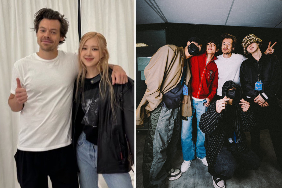 Harry Styles posed for photos with several popular K-pop artists after his show.