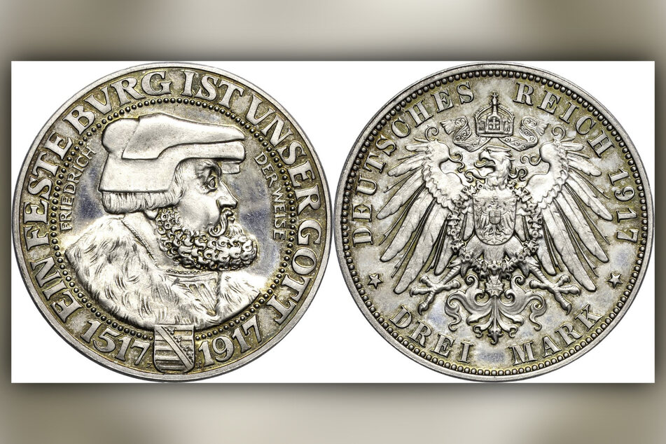 Die 3-Mark-Münze aus dem Jahr 1917 zählt zu den größten Raritäten der deutschen Numismatik und ist 80.000 Euro wert.