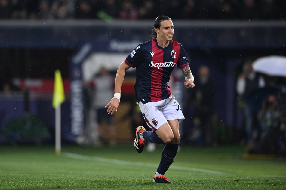 Calafiori schoss am Montagabend zwei Tore für Bologna, es reichte trotz 3:0-Führung aber nicht zum Sieg.