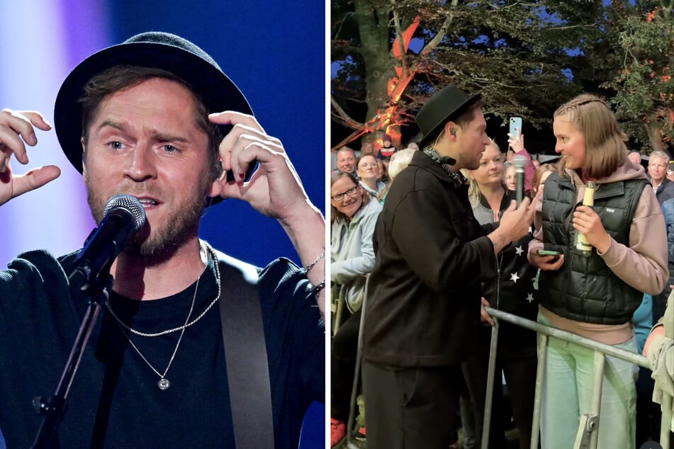 Johannes Oerding (43) entdeckt bei einem Konzert ein Mädchen im Publikum, das am Handy tippt.