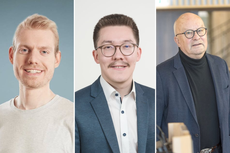 Die Parteien haben verschiedene Ansichten: so auch Niclas Rentschler (26, Grüne, l.), Bruno Felgentreu (28, CDU) und Joachim Promnitz (71, AfD, r.).