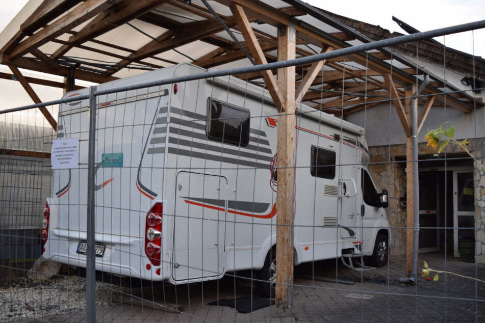 Im Wohnmobil wurde ein Feuer entdeckt.
