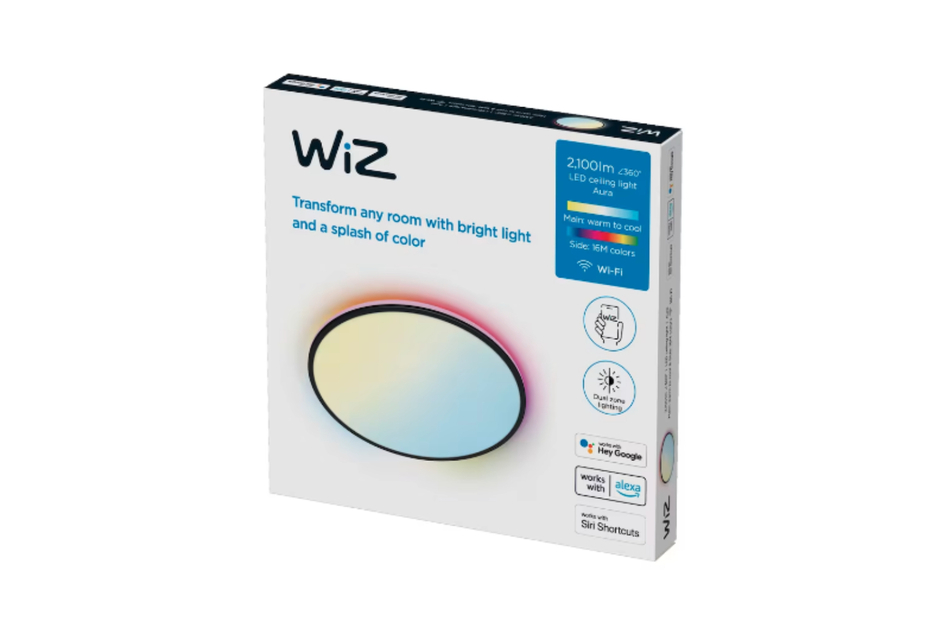 Für das Smart Home bietet sich die Deckenleuchte "Rune" von WiZ an, mit der eine Vielzahl an Lichteinstellungen programmierbar ist.