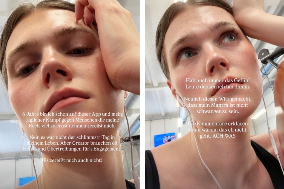 In ihren Storys vom Donnerstag erklärt die 27-Jährige, dass viele Instagram-Nutzer ihre Reels oft "zu ernst" nehmen würden.