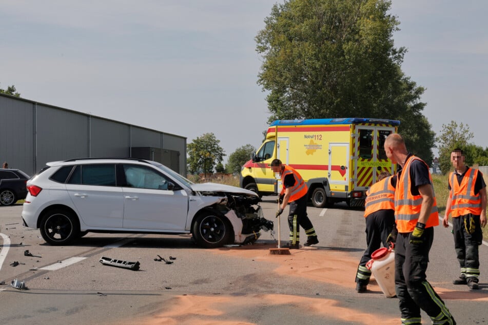 Der Skoda krachte mit dem Audi zusammen.