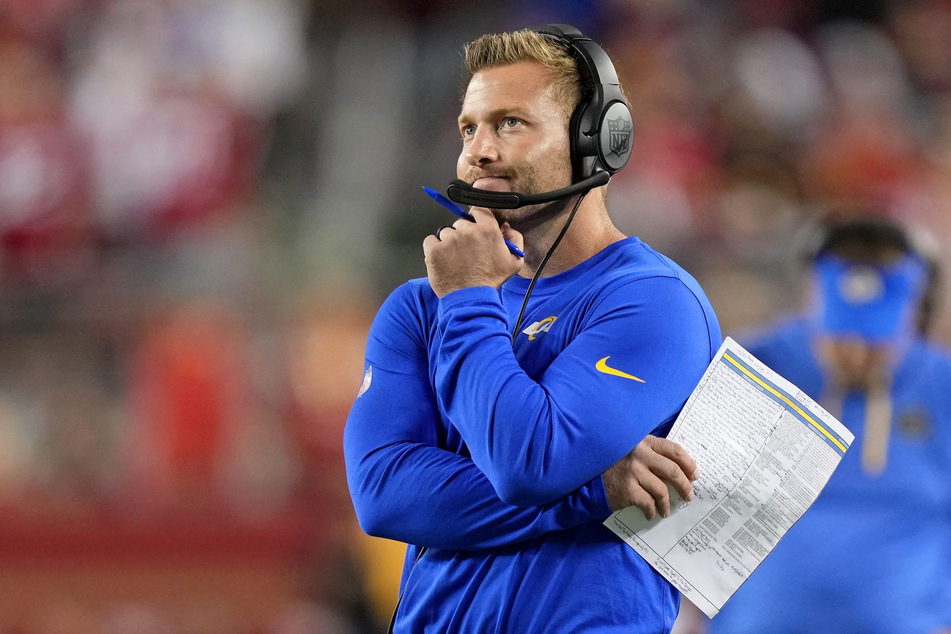 Rams head coach Sean McVay during his team's game against the San Francisco 49ers on Monday.