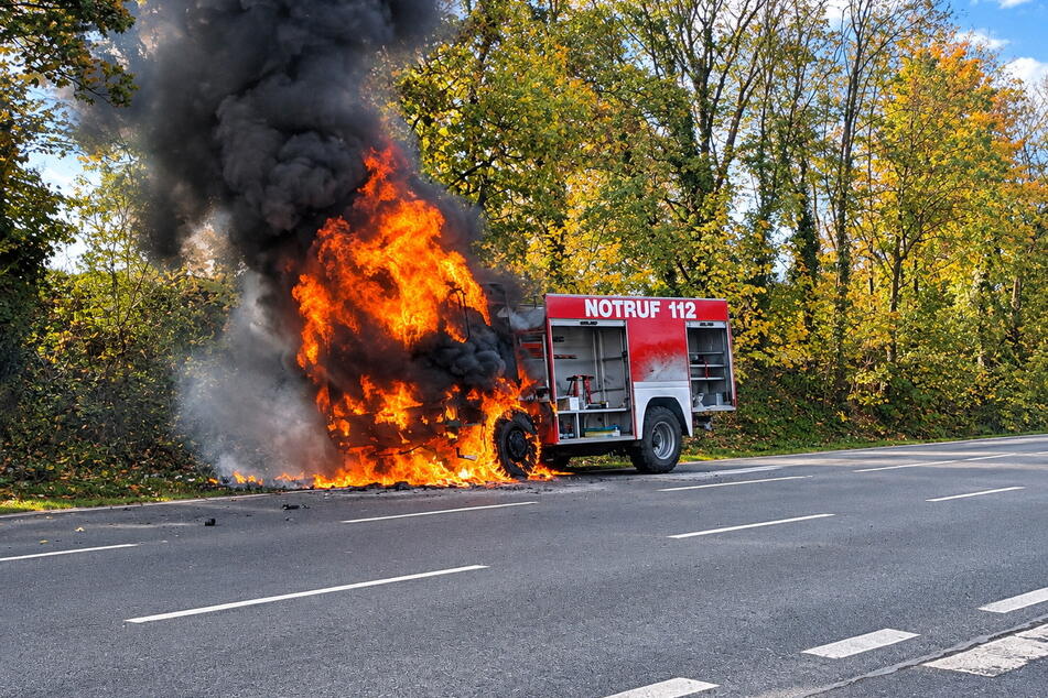 Während der Fahrt war das Feuer ausgebrochen.