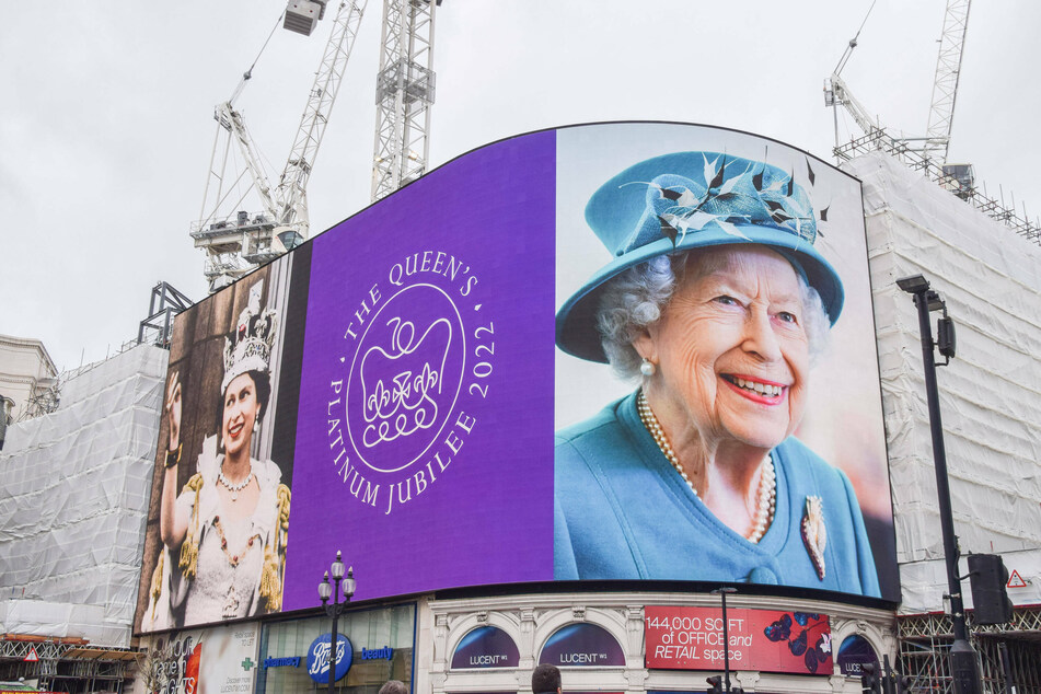 The Queen reached her Platinum Jubilee on February 6, which was celebrated with a display in Piccadilly Circus.
